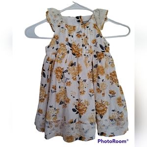 Tahari floral and lace lined dress